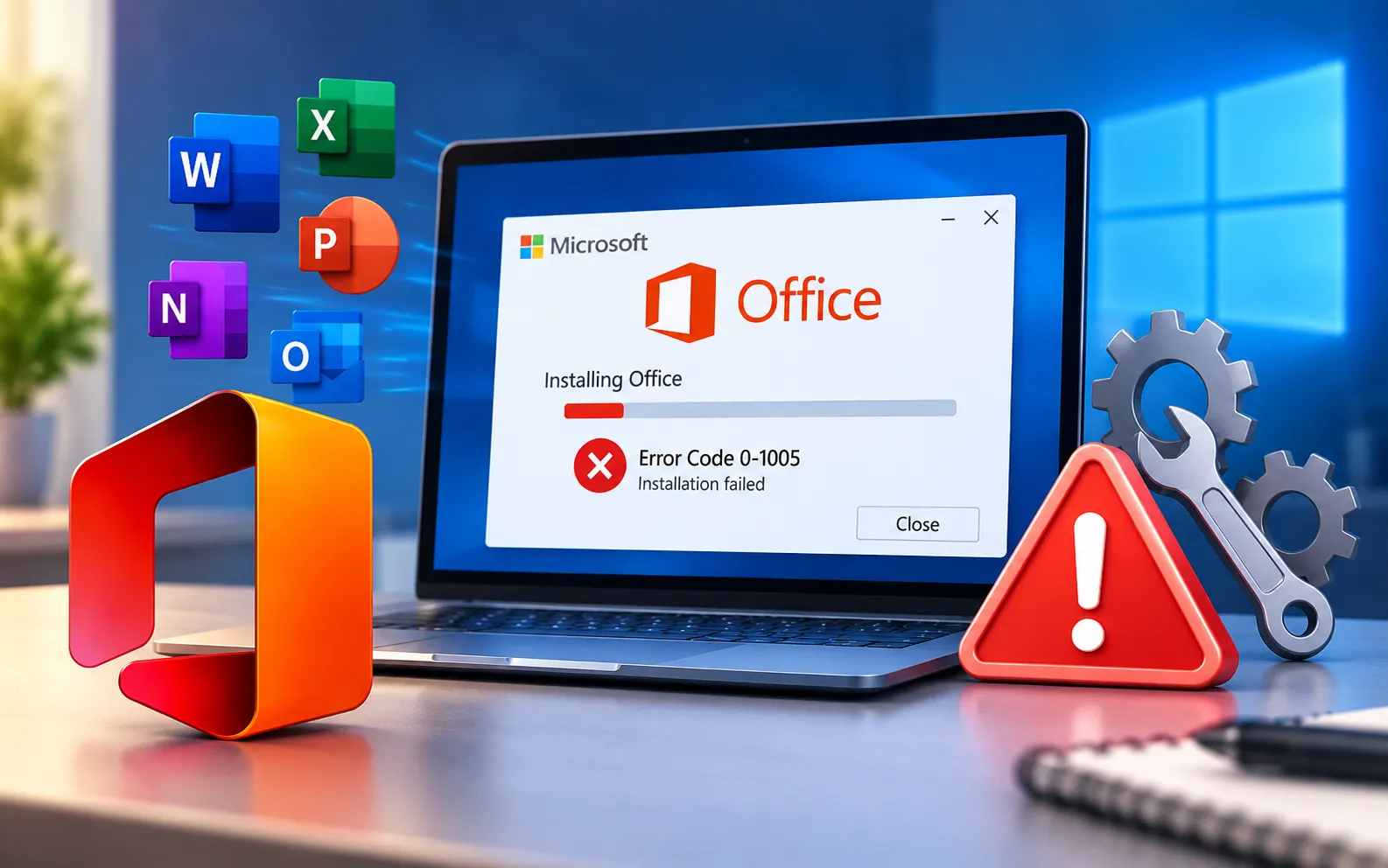 Microsoft Office Error Code 0-1005 fix